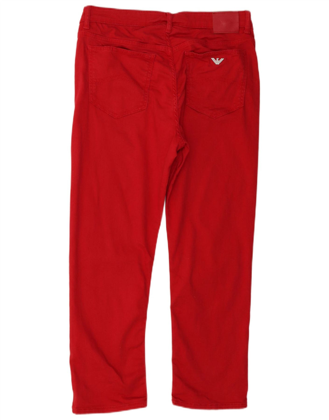 Armani Womens Slim Jeans W29 L25 Red Lyocell