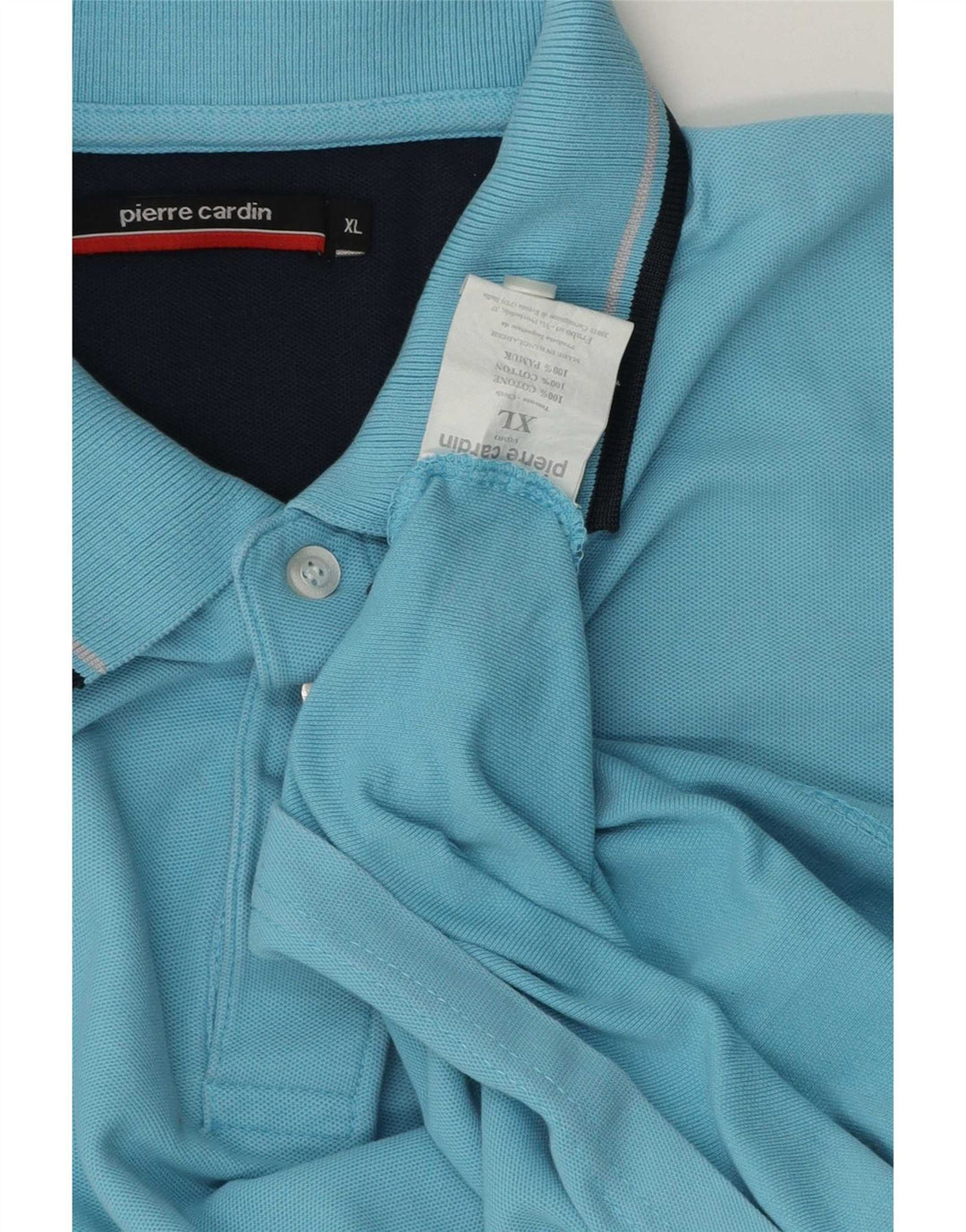Pierre Cardin Mens Polo Shirt XL Blue Cotton