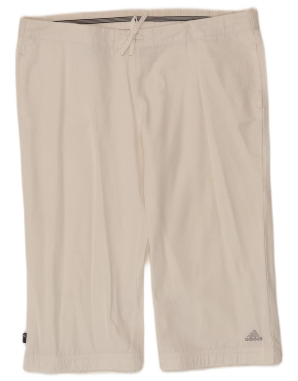 Adidas Womens Bermuda Shorts UK 14 Large W36  White Cotton