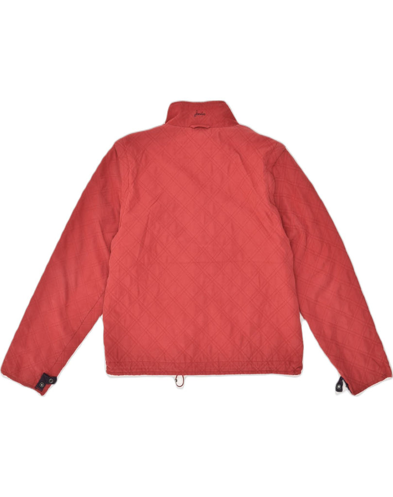 JOULES Womens Bomber Jacket UK 14 Medium Red Polyester | Vintage Joules | Thrift | Second-Hand Joules | Used Clothing | Messina Hembry 