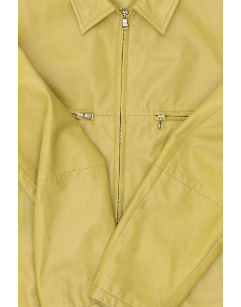 VINTAGE Womens Leather Jacket IT 50 XL Green Leather | Vintage Vintage | Thrift | Second-Hand Vintage | Used Clothing | Messina Hembry 