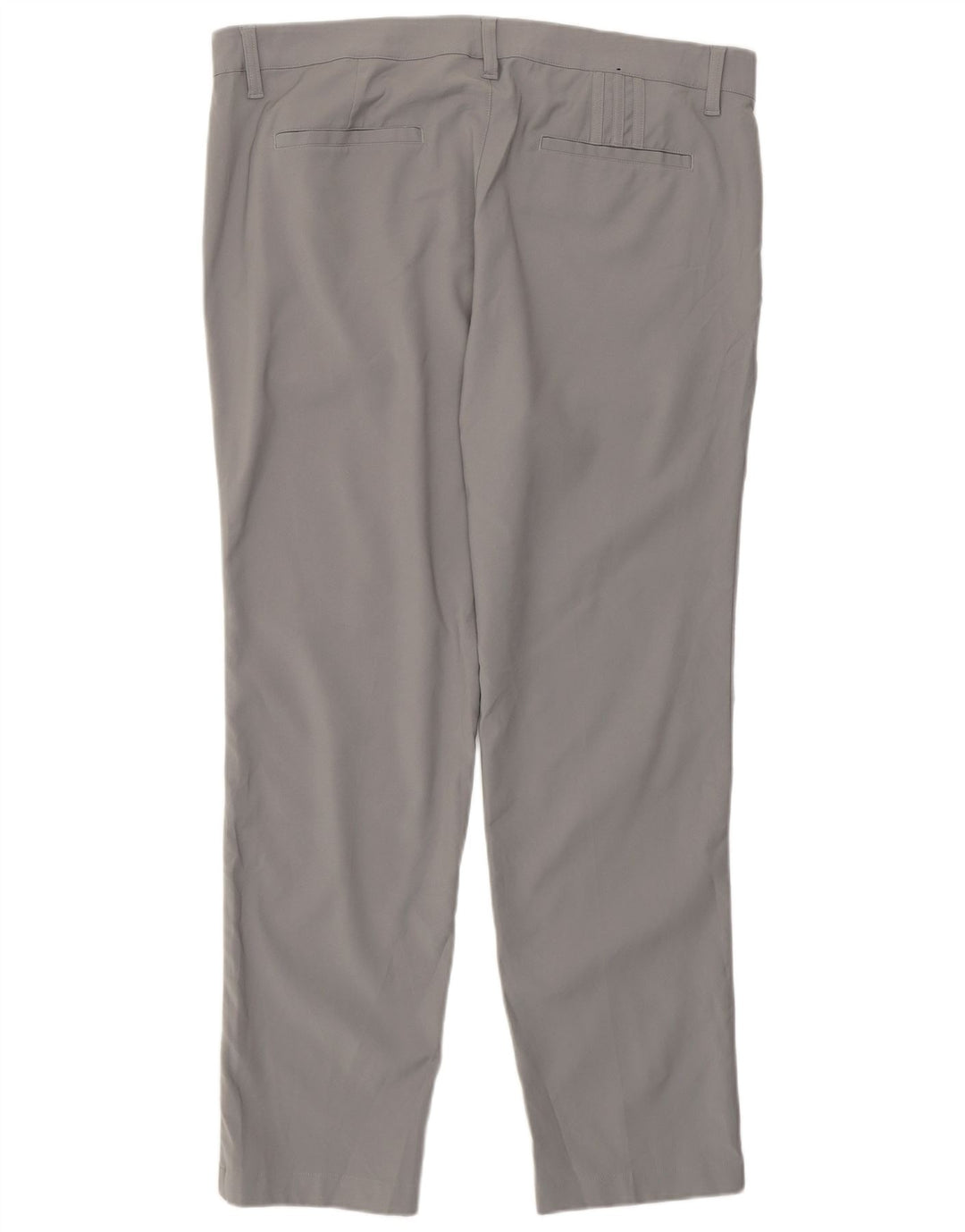 Adidas Mens Slim Chino Trousers W36 L30 Grey Polyester