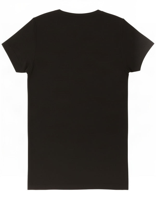 Nike Womens Dri Fit Loose T-Shirt Top UK 6 XS Black Cotton