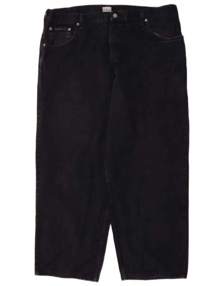 CALVIN KLEIN Mens Loose Jeans W40 L27 Navy Blue Cotton