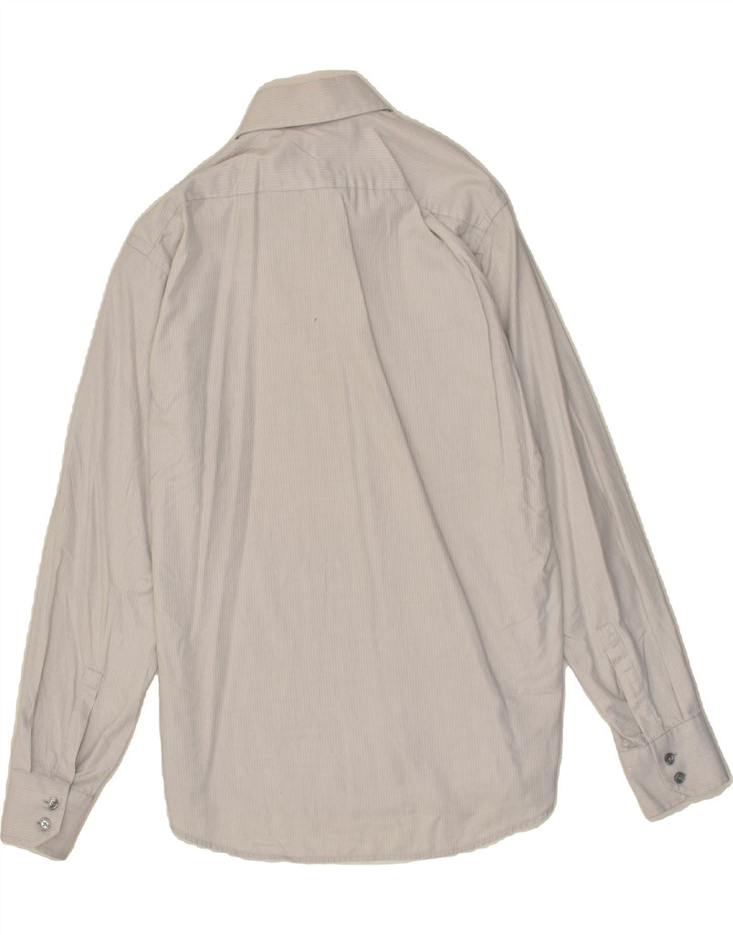 HUGO BOSS Mens Shirt Size 41 16 Large Grey Pinstripe Cotton | Vintage Hugo Boss | Thrift | Second-Hand Hugo Boss | Used Clothing | Messina Hembry 