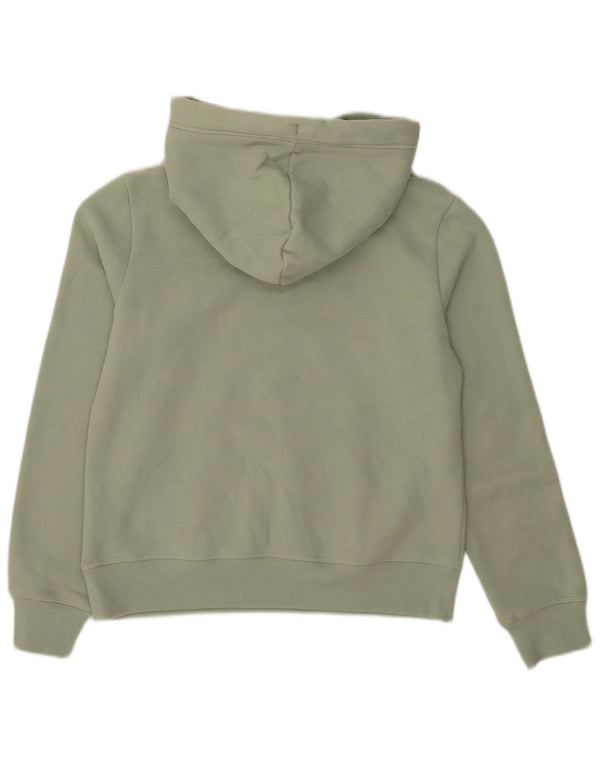 Superdry Womens Hoodie Jumper UK 12 Medium Green Cotton