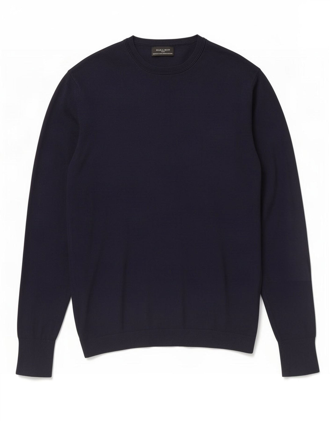 Zara Mens Crew Neck Jumper Sweater Medium Navy Blue Viscose