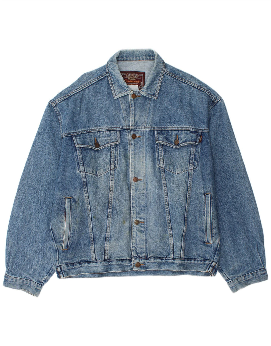 Casucci Mens Denim Jacket UK 42 XL Blue