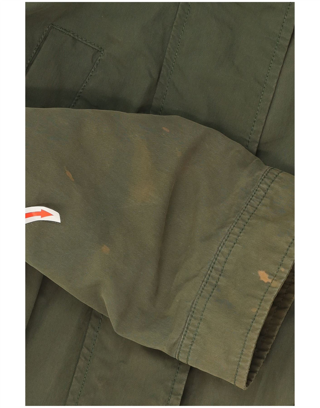 Tommy Hilfiger Womens Hooded Parka Jacket UK 14 Medium Green Cotton