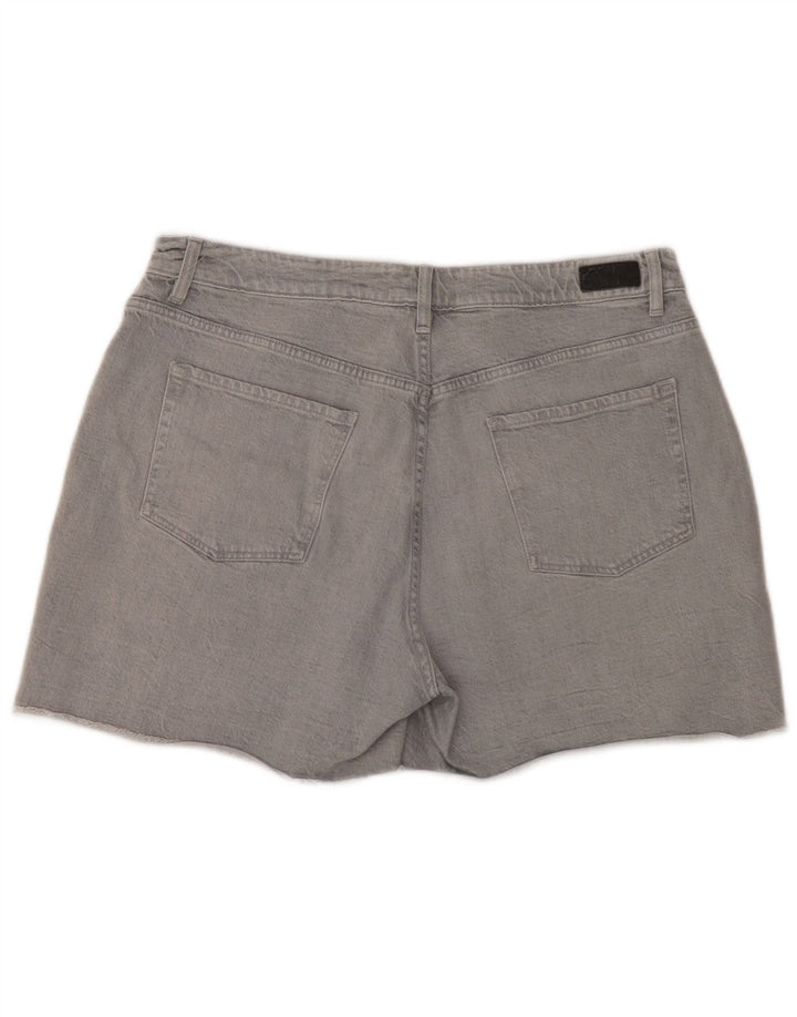 Fat Face Womens Denim Shorts UK 16 Large W36  Grey Cotton