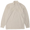 Fila Mens Zip Neck Fleece Jumper IT 48 Medium White Polyester