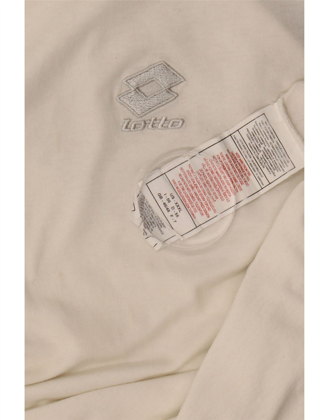 LOTTO Mens T-Shirt Top UK 46/46 3XL White Colourblock Cotton