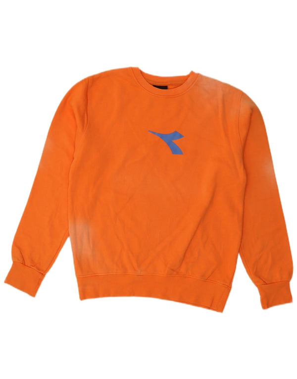 Diadora Boys Graphic Sweatshirt Jumper 12-13 Years Orange