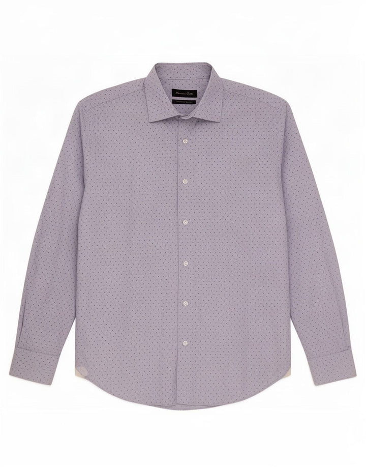 Massimo Dutti Mens Shirt Medium Blue Spotted