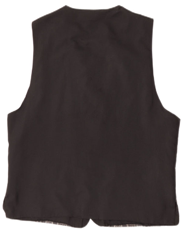 Avanti Mens Waistcoat Medium Black Striped Cotton