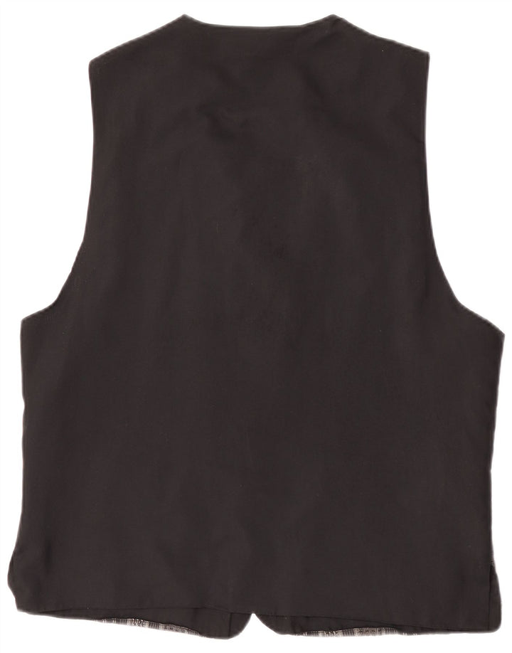 Avanti Mens Waistcoat Medium Black Striped Cotton