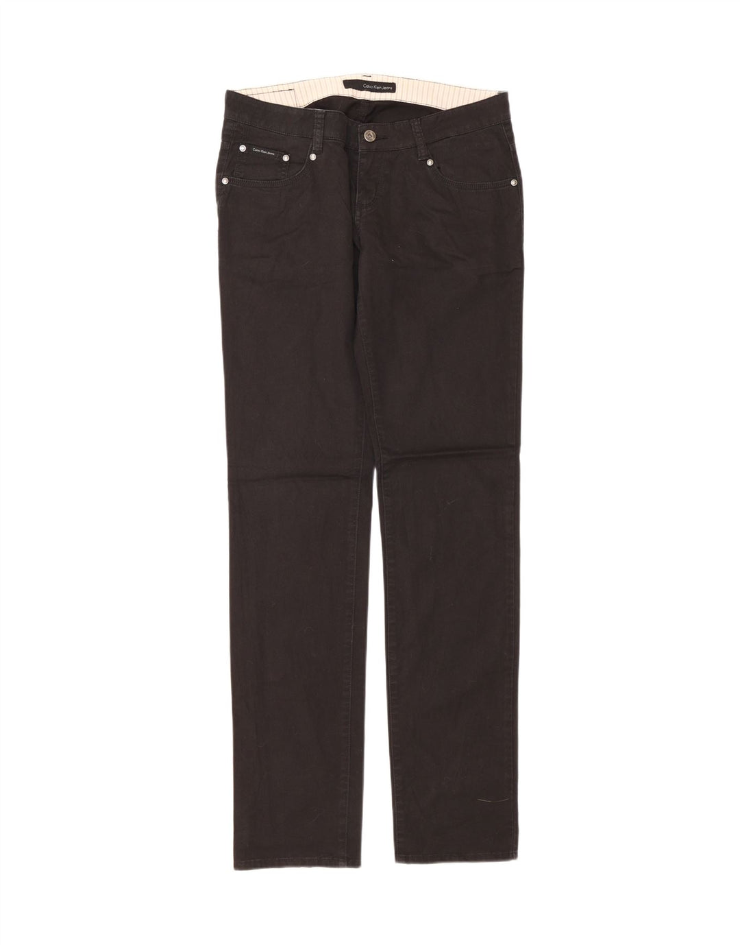 CALVIN KLEIN Womens Straight Jeans W30 L34 Black Cotton Vintage Calvin Klein and Second-Hand Calvin Klein from Messina Hembry 