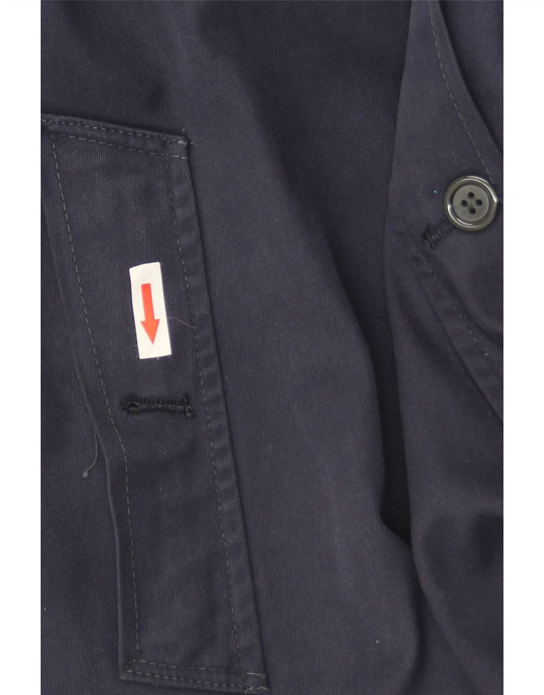 Vintage Mens Overcoat IT 52 XL Navy Blue Polyester