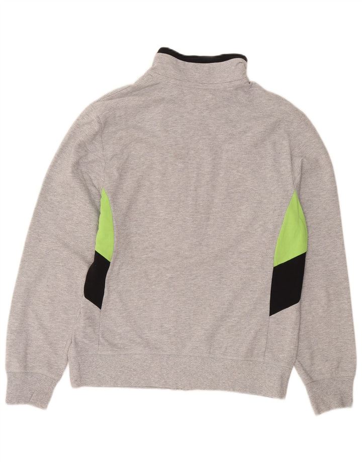 LOTTO Mens Tracksuit Top Jacket Small Grey Colourblock Cotton