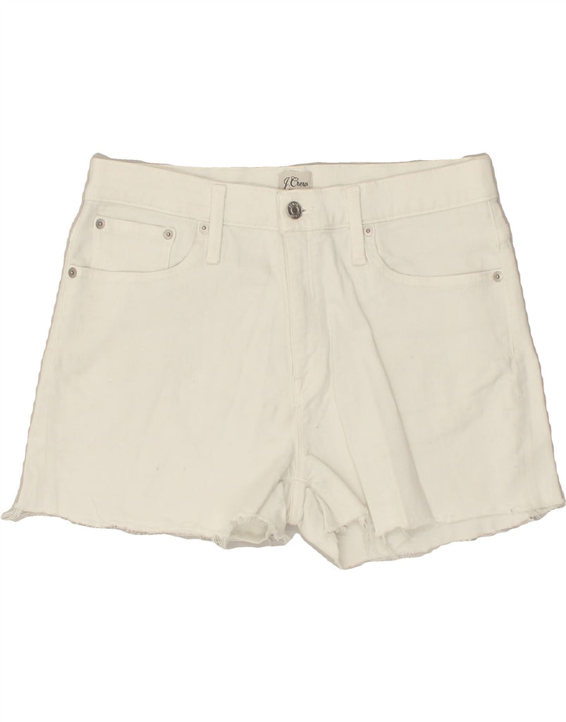 J. CREW Womens Denim Hot Pants W29 Medium White Cotton | Vintage J. Crew | Thrift | Second-Hand J. Crew | Used Clothing | Messina Hembry 