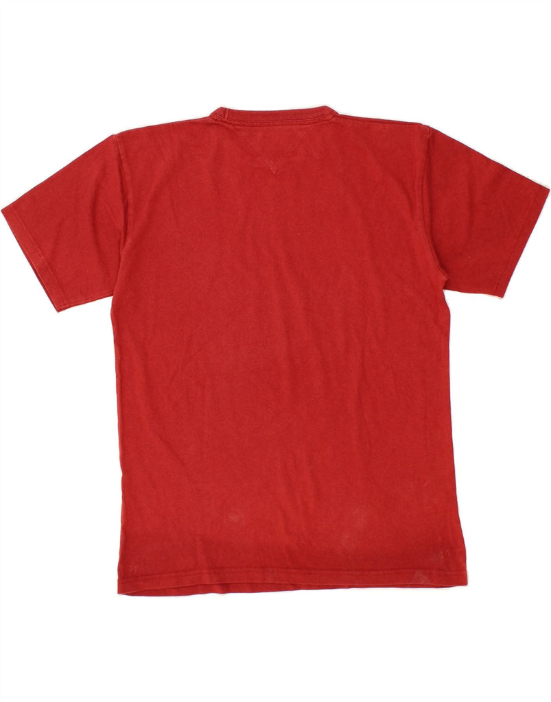 TOMMY HILFIGER Mens Graphic T-Shirt Top Large Red Cotton Vintage Tommy Hilfiger and Second-Hand Tommy Hilfiger from Messina Hembry 