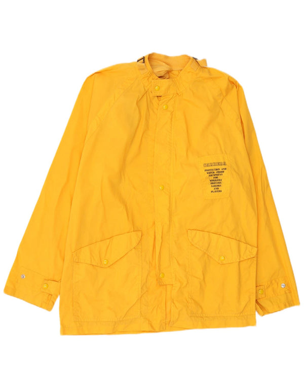 Carrera Mens Graphic Rain Jacket UK 40 Large Yellow Polyamide