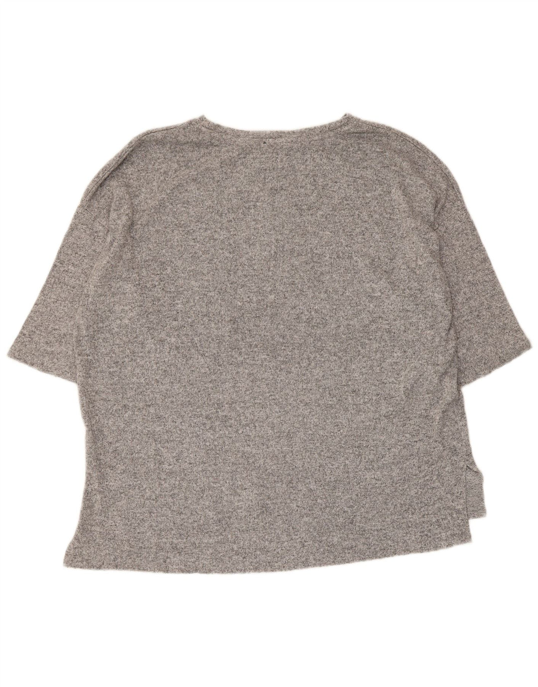 Zara Womens Trafaluc Oversized Top 3/4 Sleeve UK 14 Medium Grey Flecked