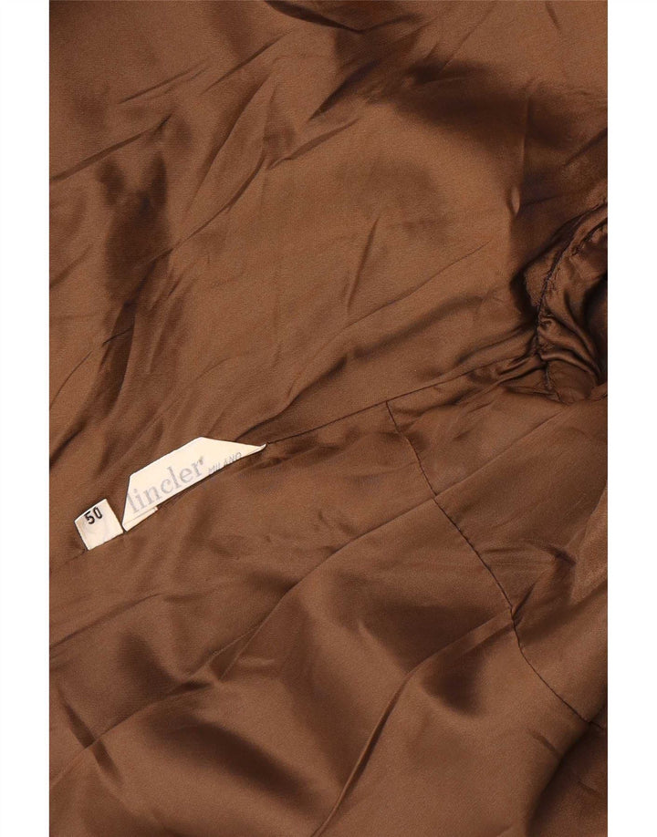 Vintage Womens 3 Button Blazer Jacket IT 50 XL Brown