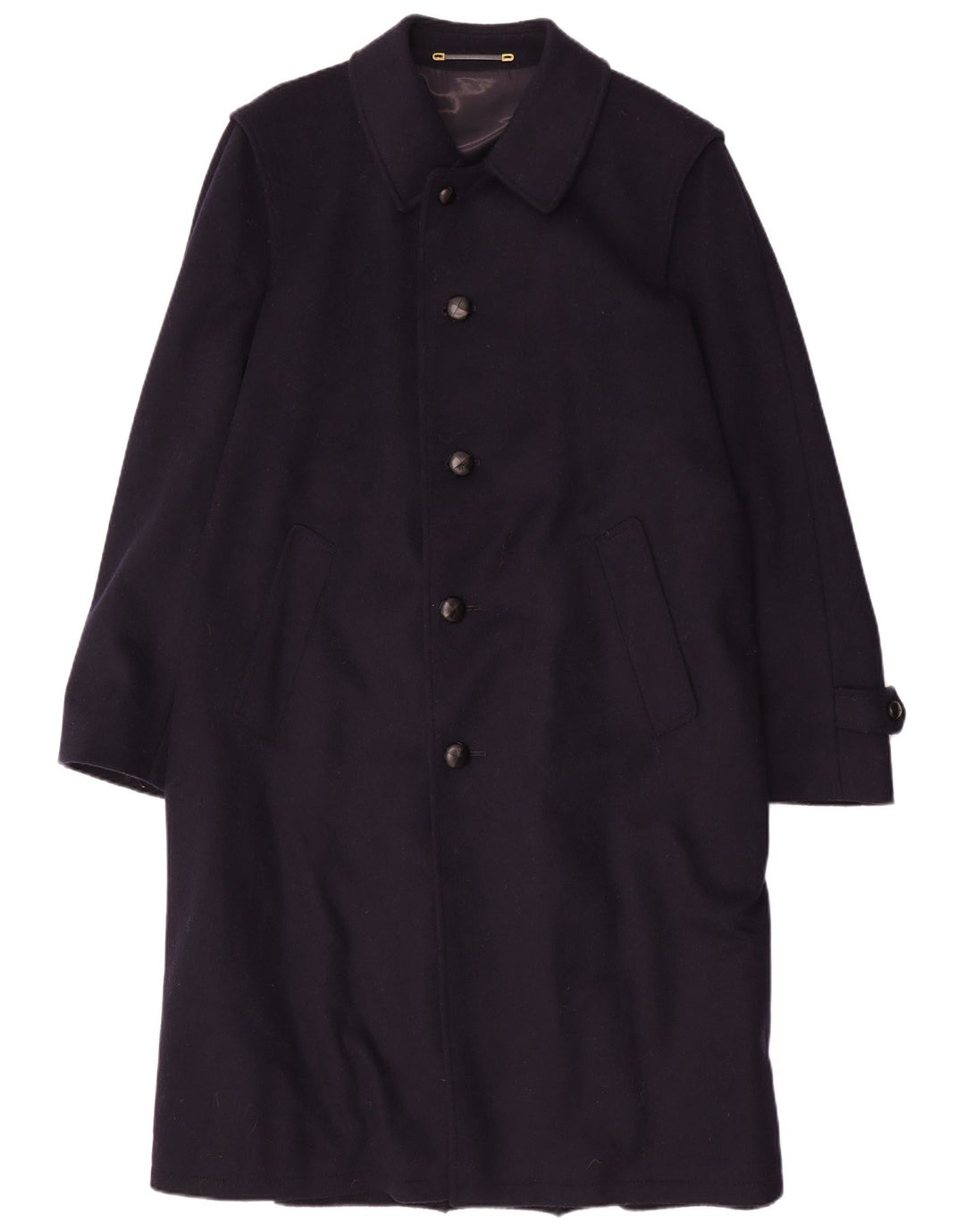 Pischl Mens Overcoat EU 50 Large Navy Blue Wool