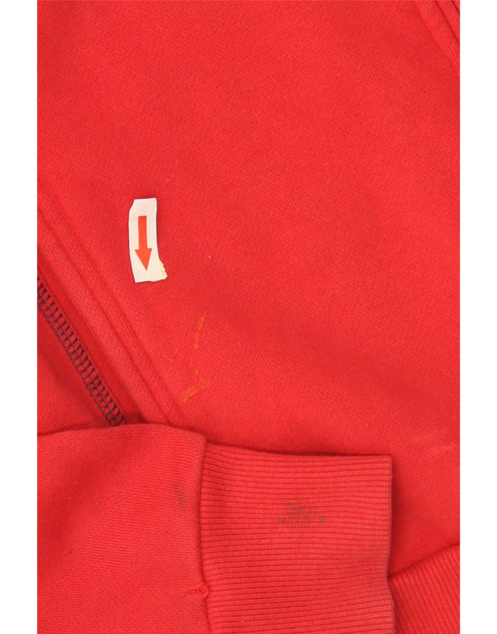 Sergio Tacchini Womens Tracksuit Top Jacket UK 14 Medium Red Cotton