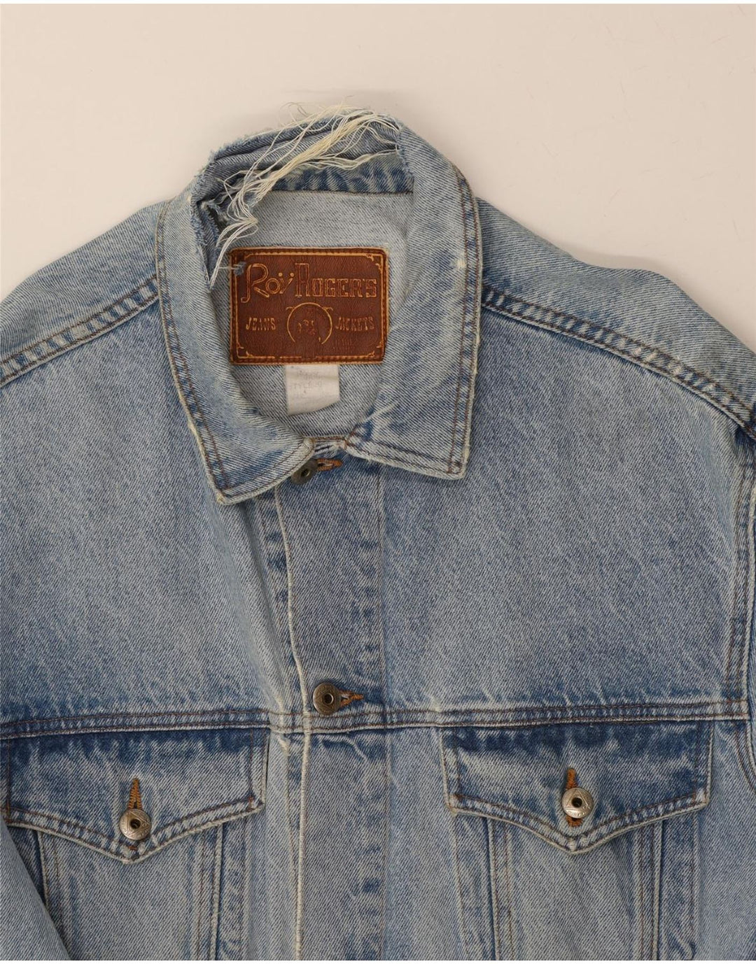 ROY ROGERS Mens Denim Jacket UK 38 Medium Blue