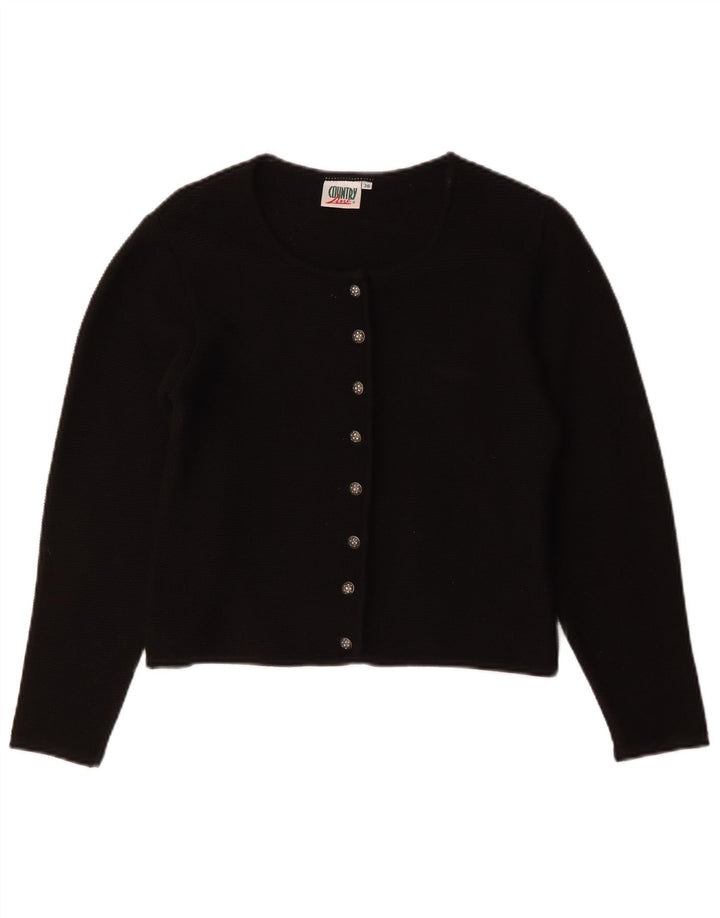 Country Line Womens Cardigan Sweater EU 36 Small Black Polyacrylic