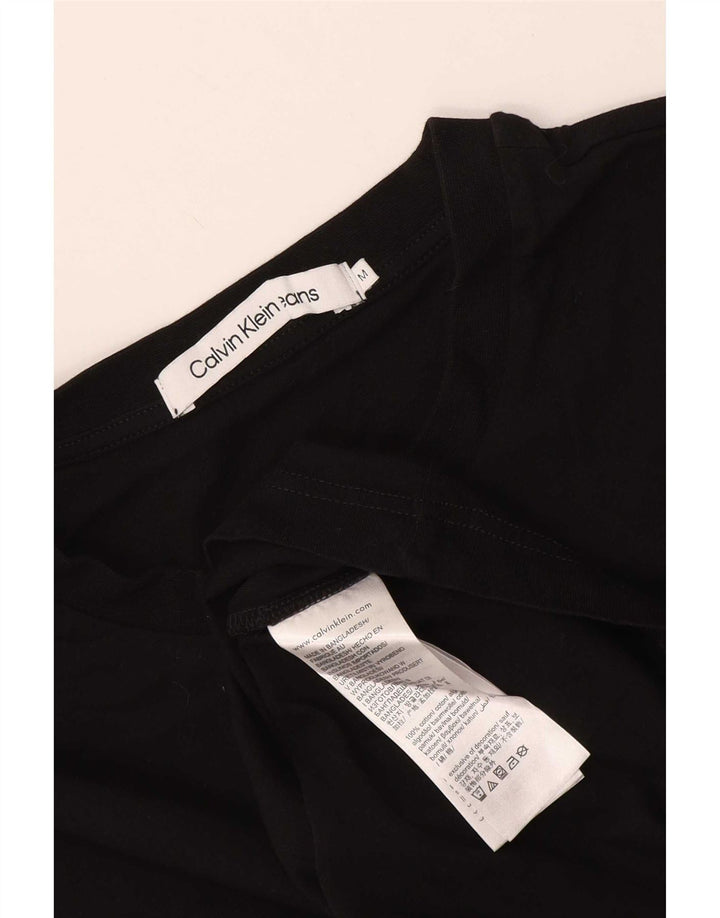 Calvin Klein Jeans Mens Graphic T-Shirt Top Medium Black Cotton