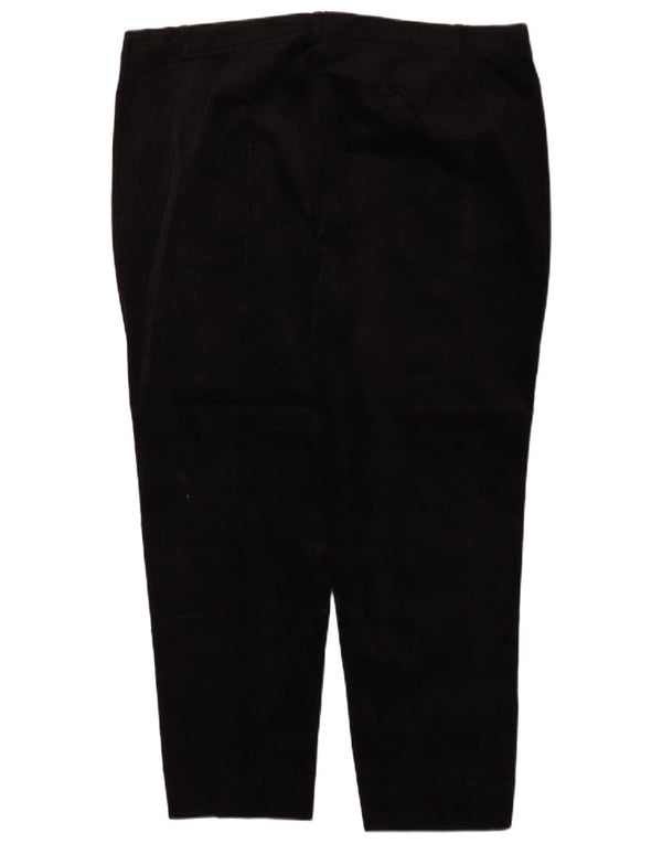 Marks & Spencer Womens Slim Chino Trousers UK 20 2XL W40 L27 Black Cotton