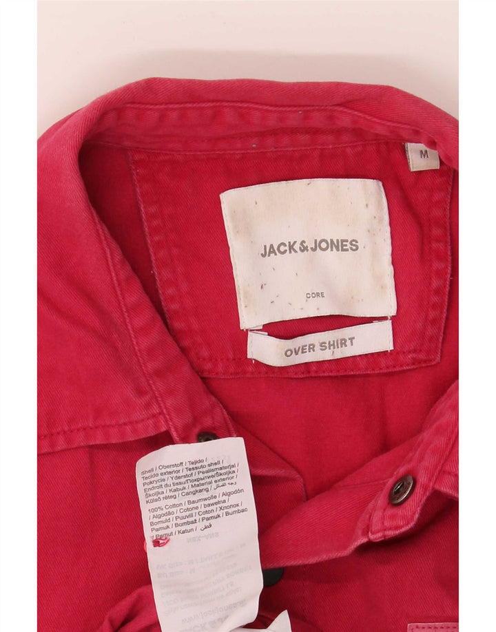 Jack & Jones Mens Denim Shirt Medium Pink Cotton