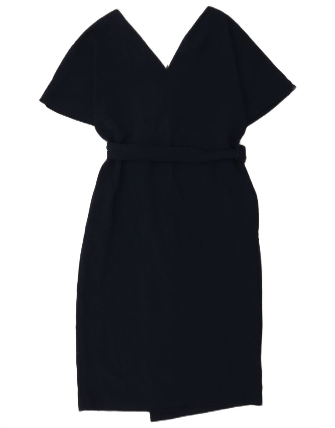 Marks & Spencer Womens Wrap Dress UK 12 Medium  Navy Blue Polyester
