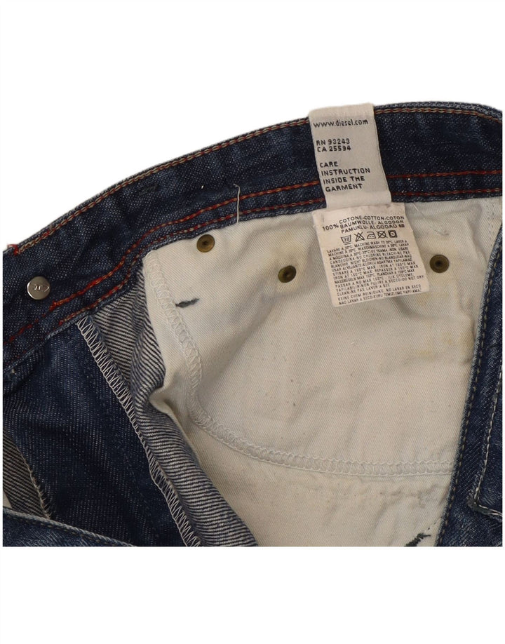 Diesel Womens Distressed Bootcut Jeans W27 L34 Blue Cotton
