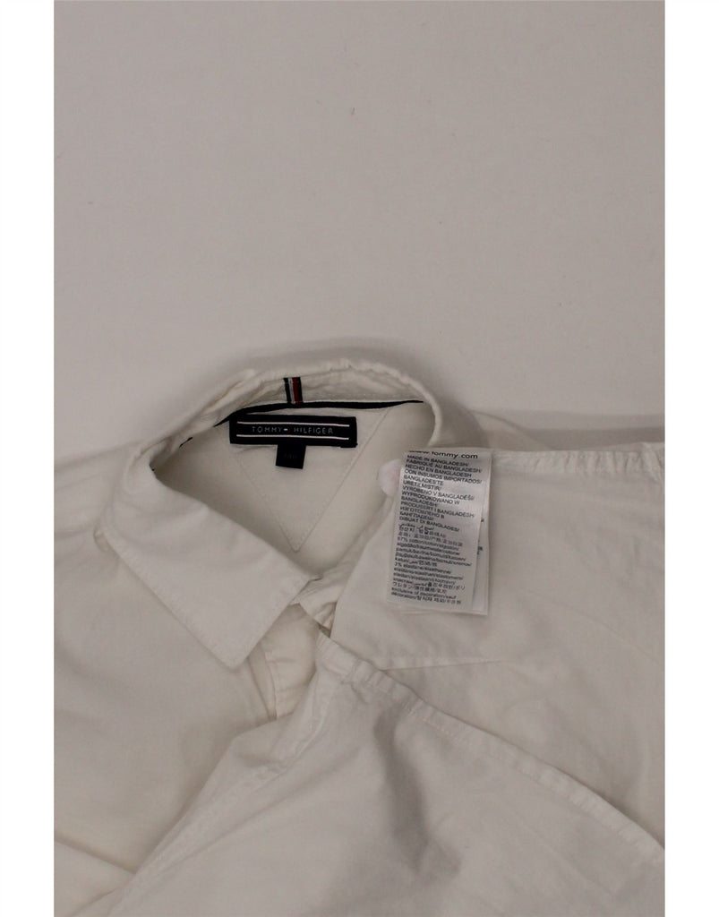 TOMMY HILFIGER Boys Shirt 9-10 Years White Cotton Vintage Tommy Hilfiger and Second-Hand Tommy Hilfiger from Messina Hembry 
