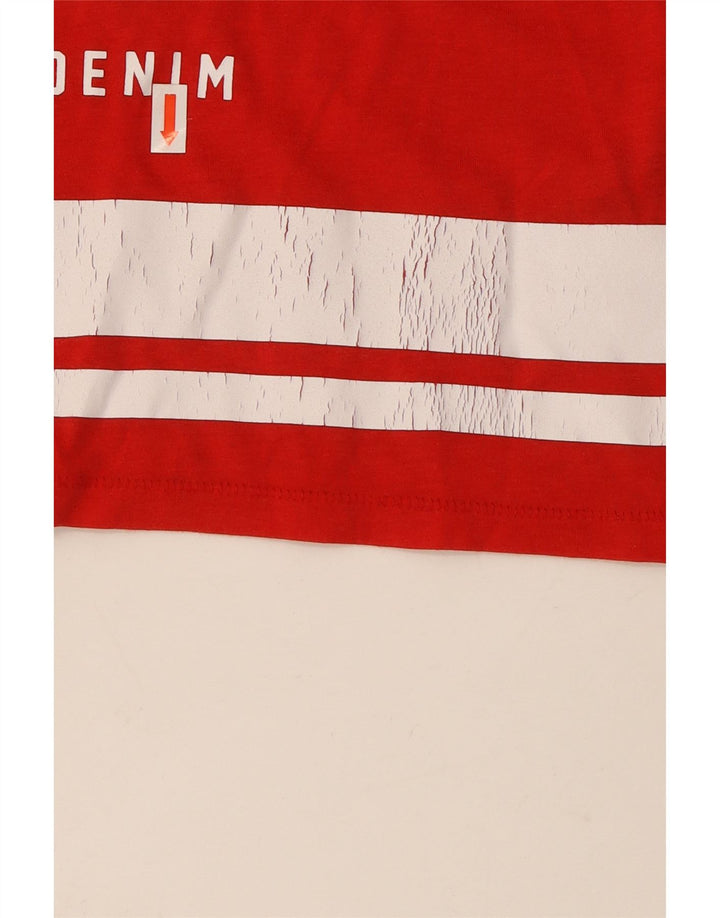 Tommy Hilfiger Mens Graphic T-Shirt Top Medium Red Cotton