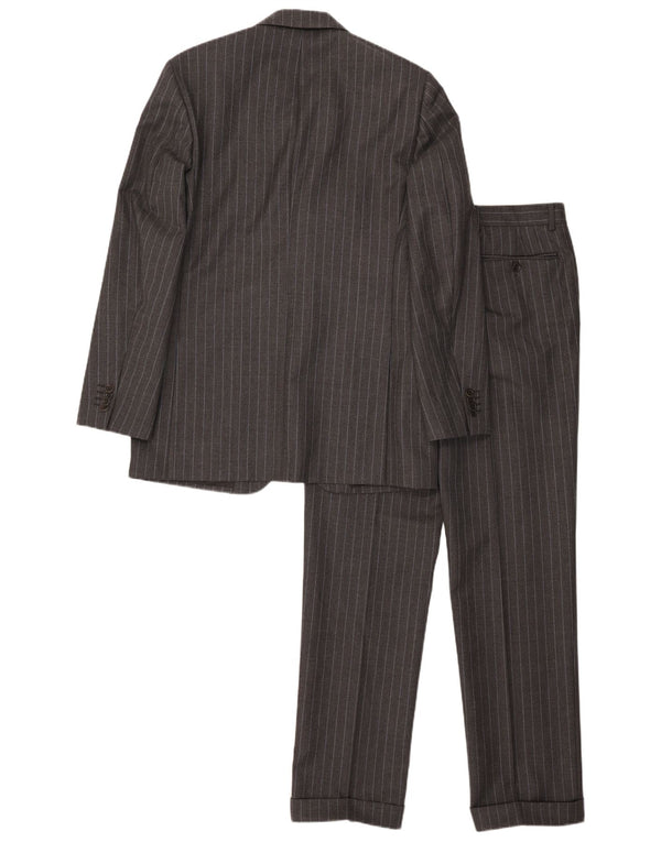 Boggi Mens 2 Button Piece Suit IT 48 Medium W31 L32 Grey Pinstripe Wool