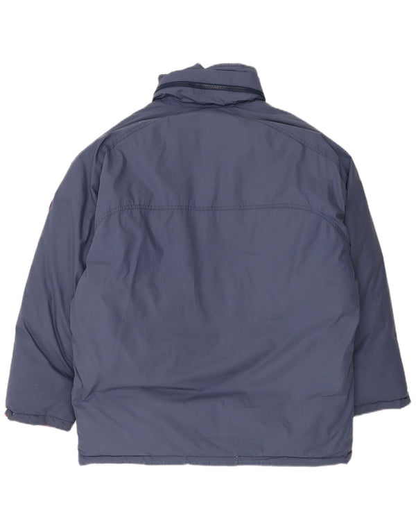 Diadora Mens Hooded Padded Jacket UK 38 Medium Navy Blue