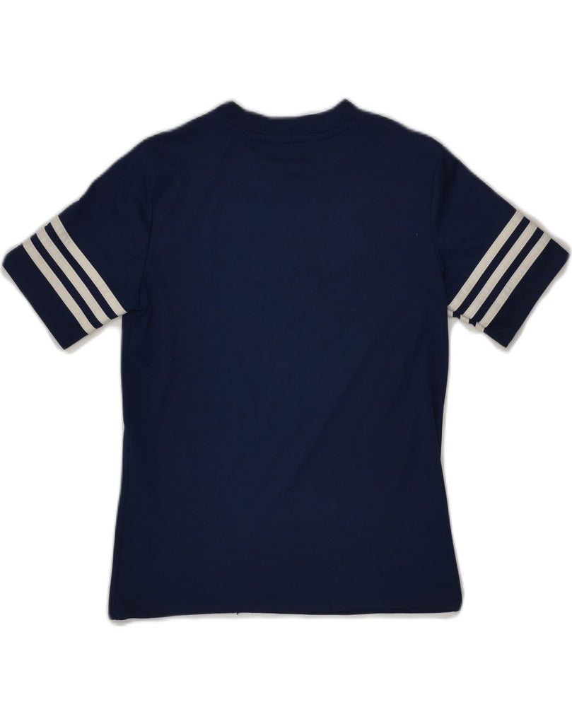 ADIDAS Boys T-Shirt Top 10-11 Years Navy Blue Polyester | Vintage Adidas | Thrift | Second-Hand Adidas | Used Clothing | Messina Hembry 