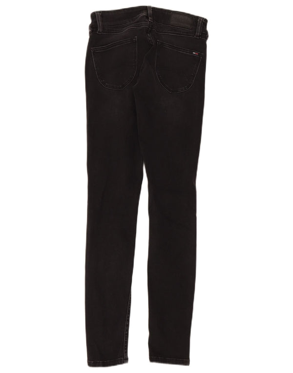 Tommy Hilfiger Womens Skinny Jeans W25 L30 Black Cotton