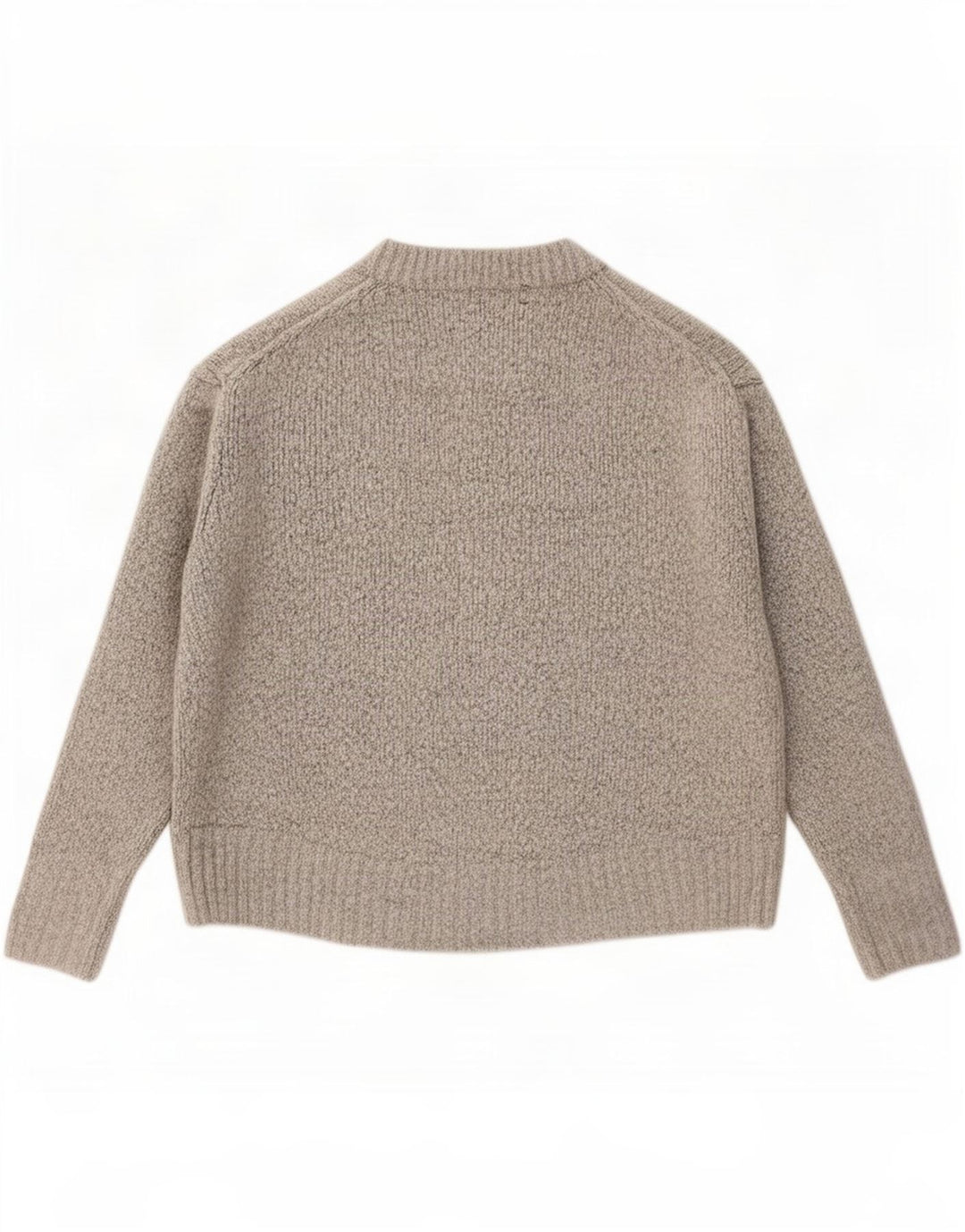 Zara Womens Oversized Crew Neck Jumper Sweater UK 10 Small Grey Flecked