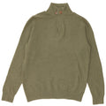 Massimo Dutti Mens Zip Neck Jumper Sweater Medium Green Wool