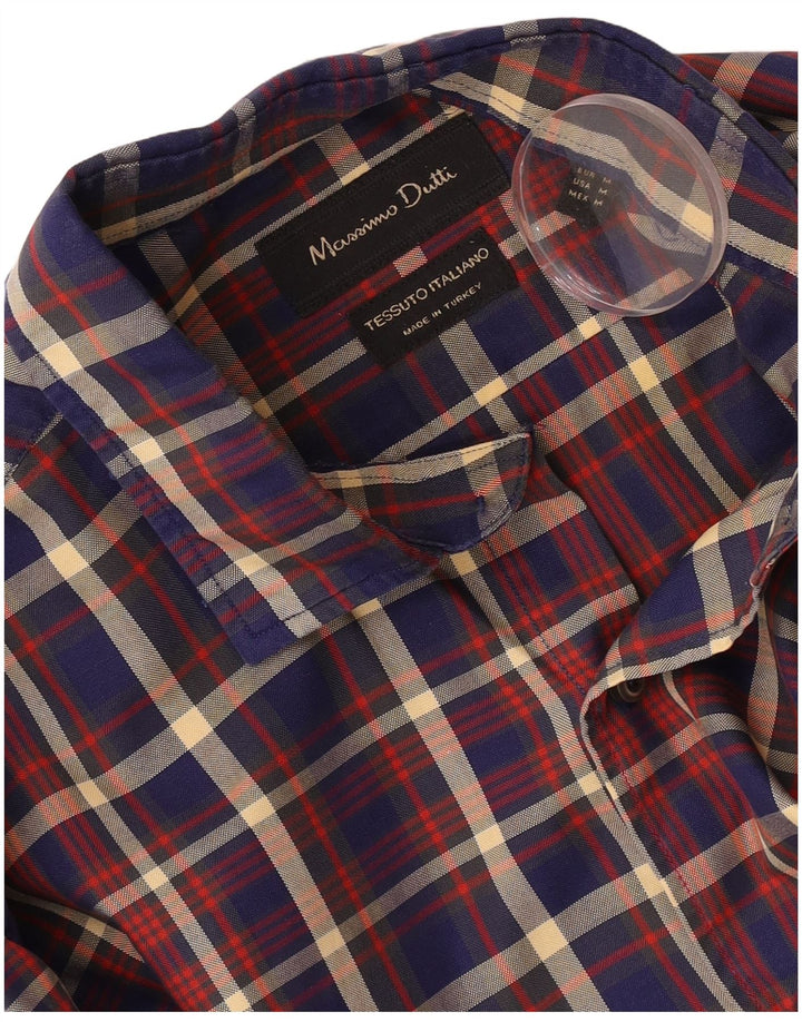Massimo Dutti Mens Shirt Medium Multicoloured Check