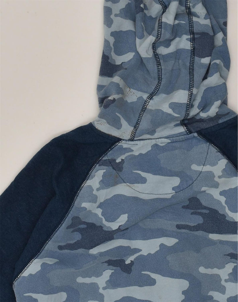 HURLEY Boys Graphic Zip Hoodie Sweater 14-15 Years XL Blue Camouflage | Vintage Hurley | Thrift | Second-Hand Hurley | Used Clothing | Messina Hembry 