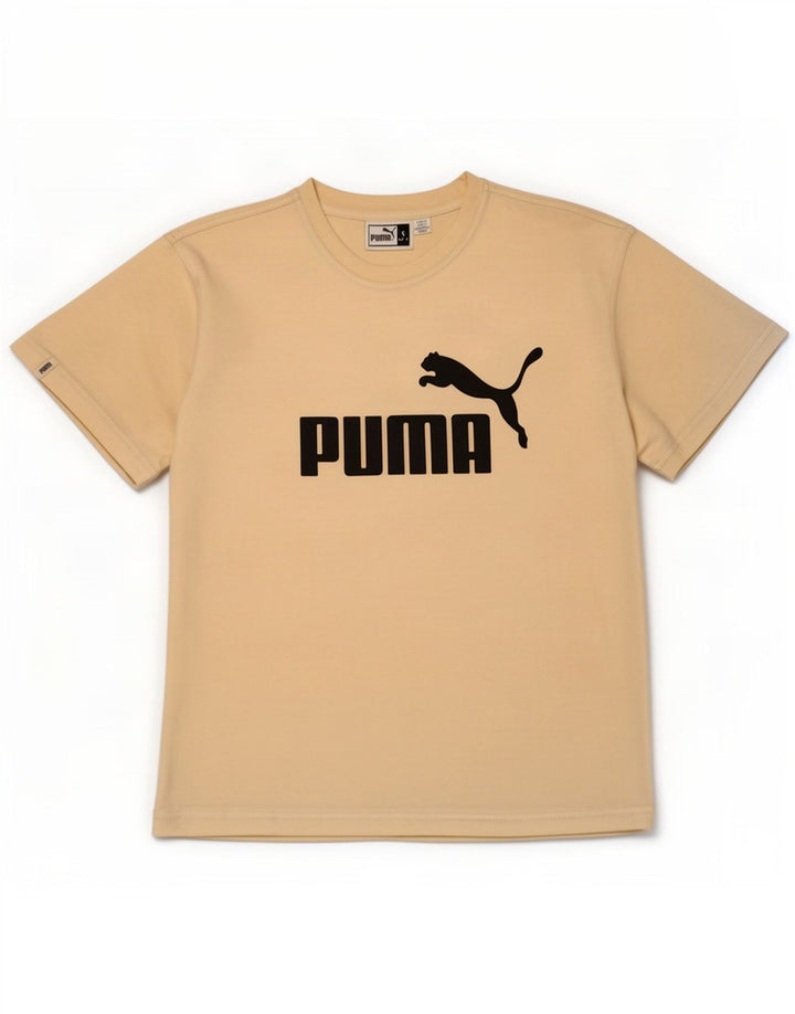 Puma Mens Graphic T-Shirt Top Small Yellow