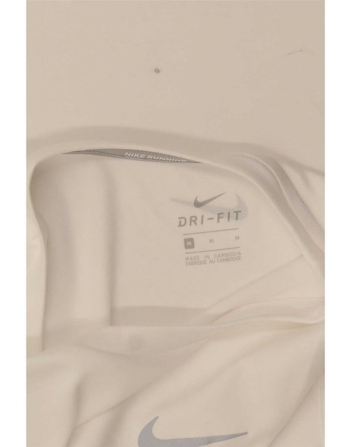 Nike Mens Dri Fit T-Shirt Top Medium White