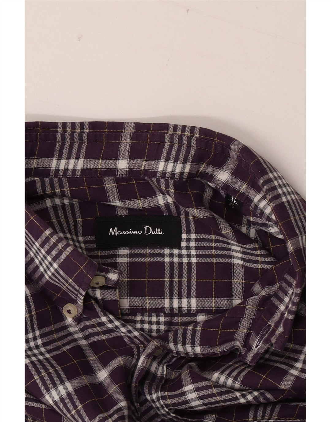 Massimo Dutti Mens Shirt XL Purple Check